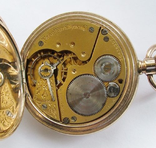 fig 1. Antique 1911 Elgin half hunter pocket watch
