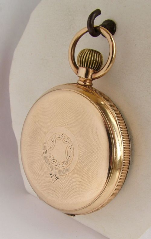fig 1. Antique 1898 Waltham 14ct gold filled pocket watch
