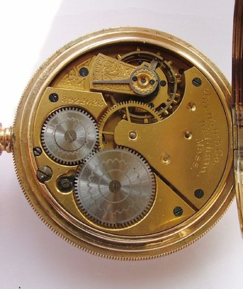 fig 2. Antique 1898 Waltham 14ct gold filled pocket watch