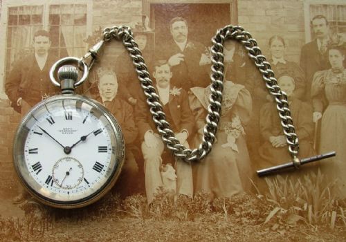 Vintage 1920s Kays Standard Lever Pocket Watch & Chain
