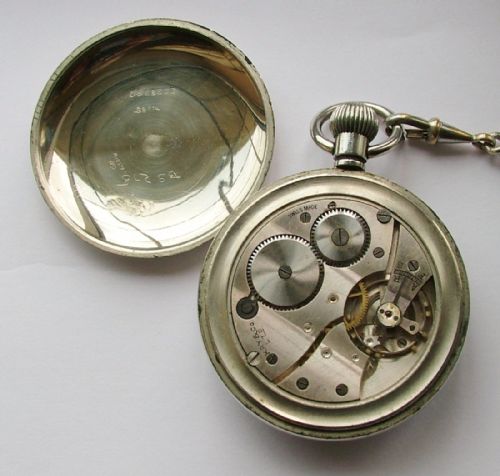 fig 1. Vintage 1920s Kays Standard Lever pocket watch & chain