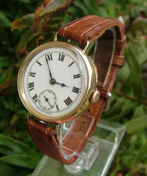 Gents 1937 9ct Gold Stauffer Peerless Wristwatch