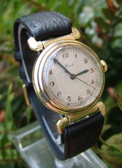 A Gents 1937 9 Carat Gold Movado Wrist Watch