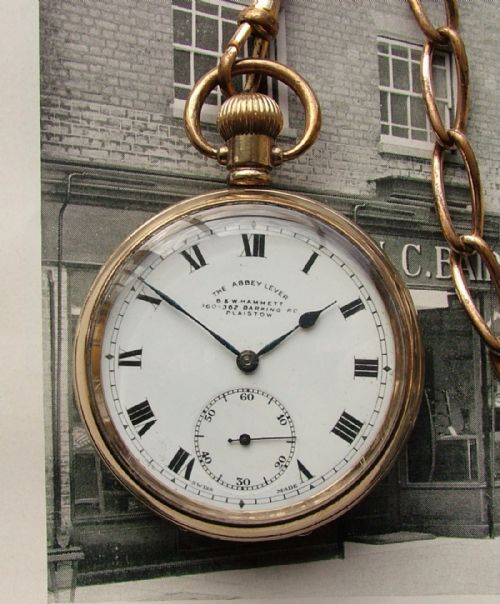 A Vintage 1920s Cyma Gold Plated Pocket Watch, Chain & Swivel