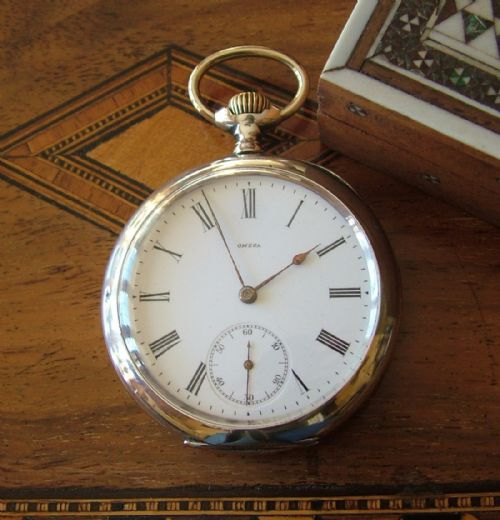 An Antique Silver Omega Pocket Watch