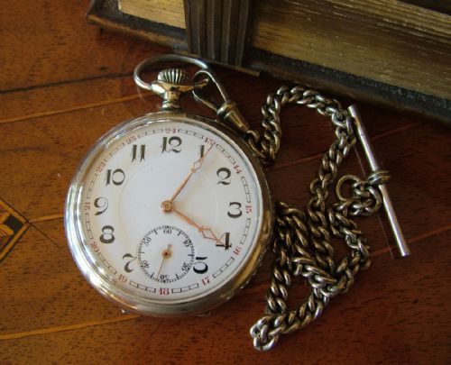 A 1920s/30s Swedish Pocket Watch and Chain