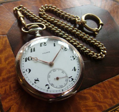 A 1920s Polhem Pocket Watch and Chain
