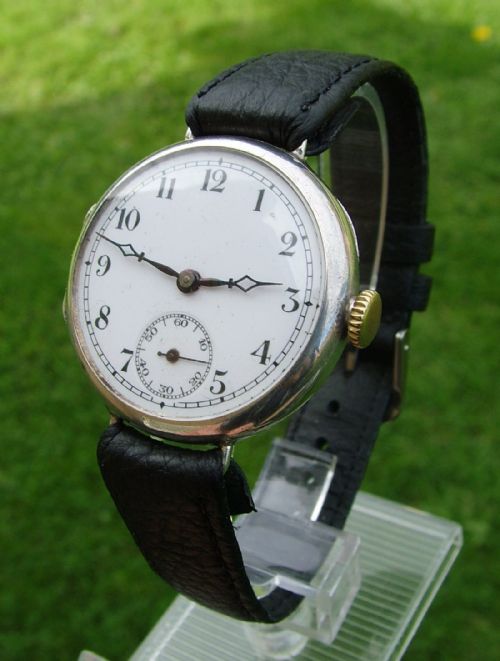 A Gents 1920s Silver Dimra Wrist Watch
