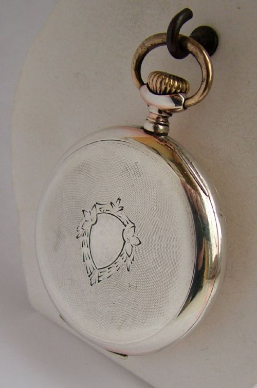 fig 1. Vintage 1920s Solen silver pocket watch
