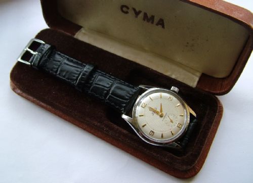 Gents 1950s Cyma Watersport Wristwatch with Box