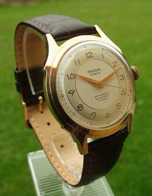 fig 1. Gents Pascal wrist watch, late 1950s