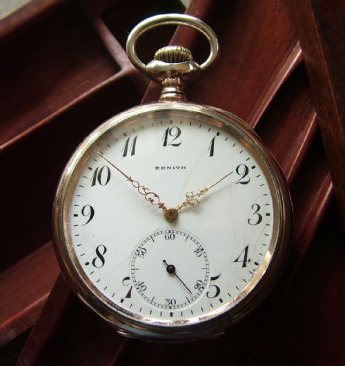 An Antique Zenith Galonne Cased Pocket Watch, 1918