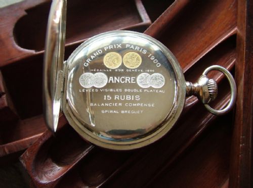 fig 1. An antique Zenith galonne cased pocket watch, 1918