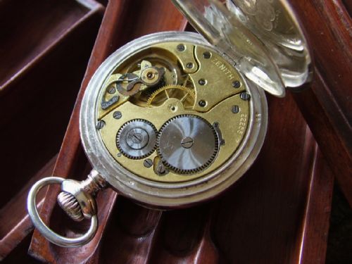 fig 2. An antique Zenith galonne cased pocket watch, 1918