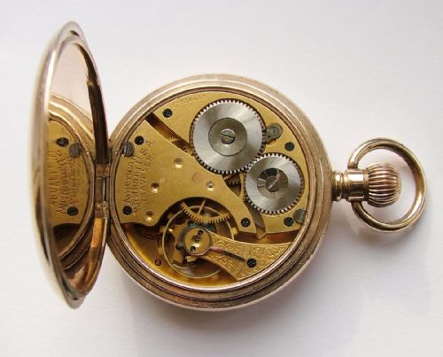 fig 1. Antique 1903 Waltham Traveler pocket watch