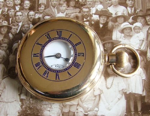 A 1920s Swiss  Half Hunter Pocket Watch