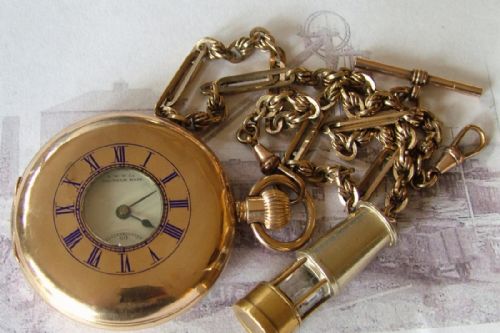 Waltham Half Hunter Pocket Watch, Coal Mining Link