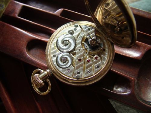 fig 2. 1930s Cyma full hunter pocket watch, Tavannes