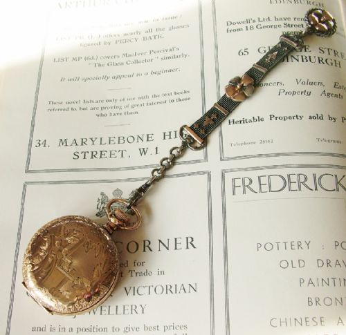 fig 1. Ladies antique Elgin hunter pocket watch, 1905