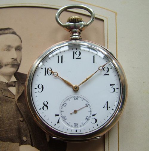 An Antique Silver Zenith Pocket Watch, 1914