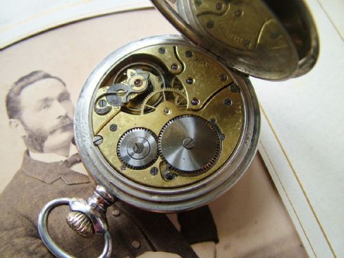 fig 1. An antique silver Zenith pocket watch, 1914