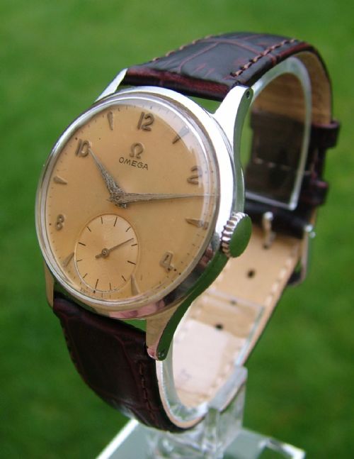 fig 1. A gents Omega wrist watch, circa 1955