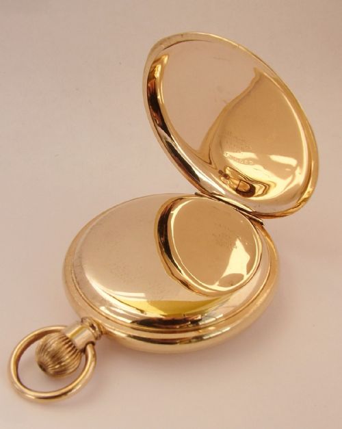 fig 2. Antique 1907 Waltham full hunter pocket watch