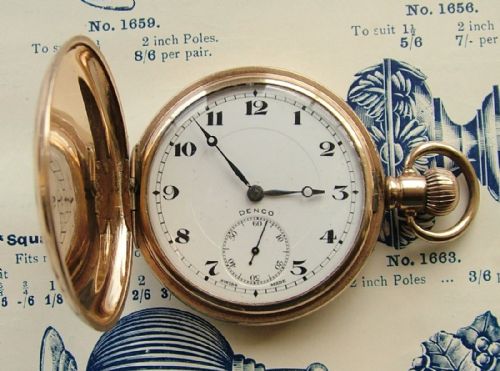 Antique Denco Full Hunter Pocket Watch