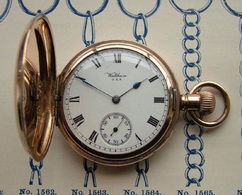 Antique 1914 Waltham Traveler Full Hunter Pocket Watch