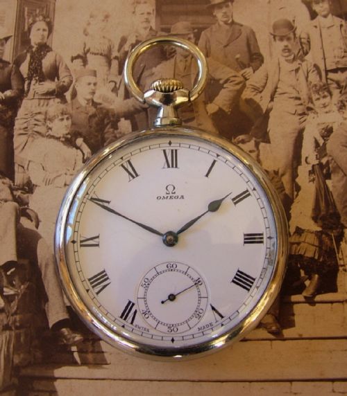 A 1930s Omega Stem Winding Pocket Watch