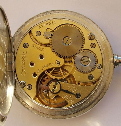 fig 2. A 1930s Omega stem winding pocket watch