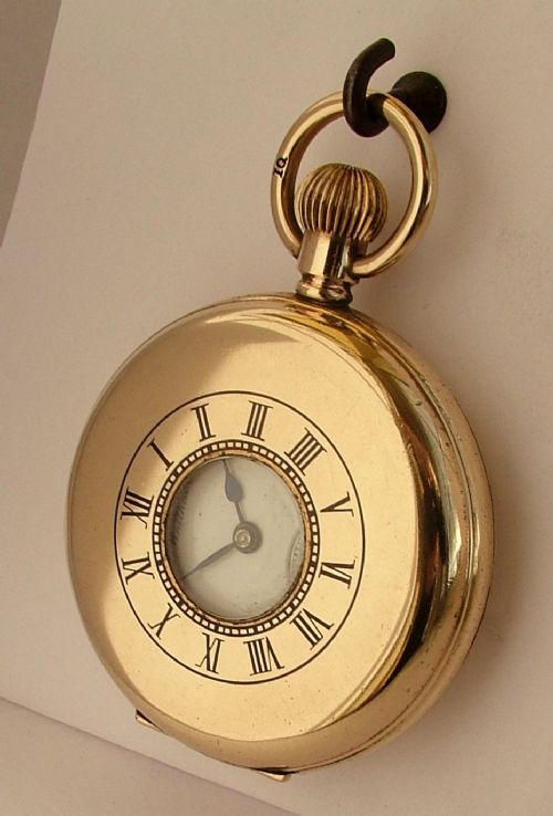 Antique 1914 Waltham Half Hunter Pocket Watch