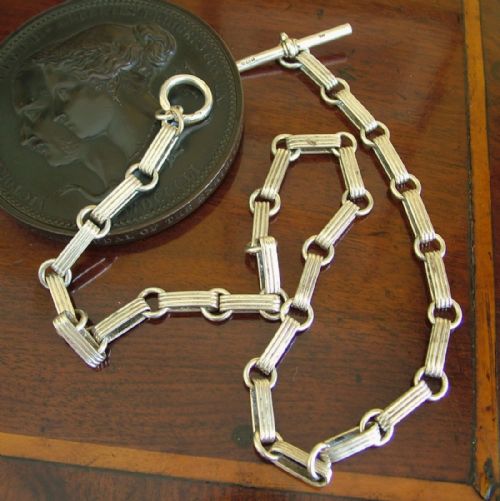 A Late Victorian Silver Pocket Watch Chain