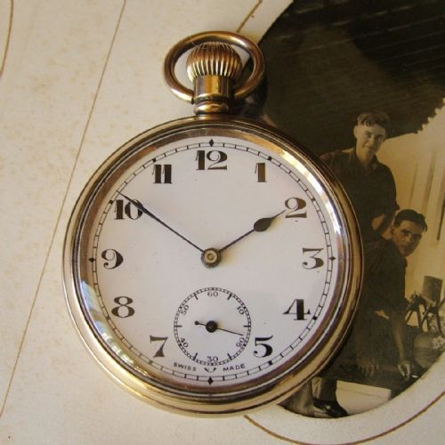 An Antique Swiss Open Faced Pocket Watch
