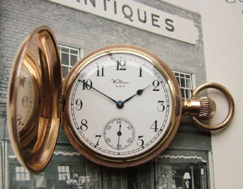 A 1930s Waltham Traveler Full Hunter Pocket Watch