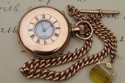 Antique Waltham Traveler Half Hunter Pocket Watch