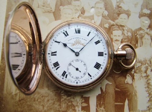 Antique Thomas Russell Full Hunter Pocket Watch