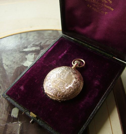 A Lady’s Antique Elgin Gold Plated Fob Watch, 1894