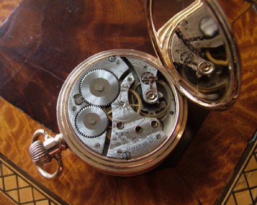 fig 1. An antique Waltham full hunter pocket watch, 1919