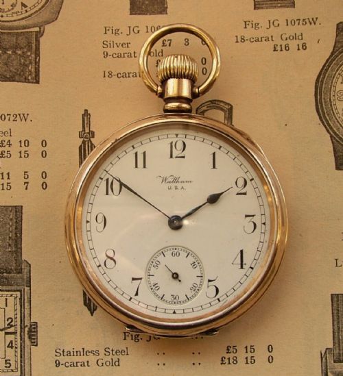 Antique Waltham Stem Winding Pocket Watch.