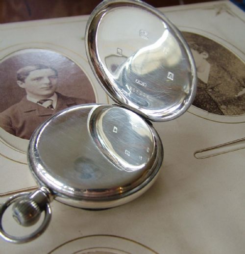 fig 2. 1930s silver Cyma pocket watch for J W Benson