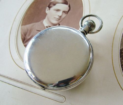 fig 3. 1930s silver Cyma pocket watch for J W Benson