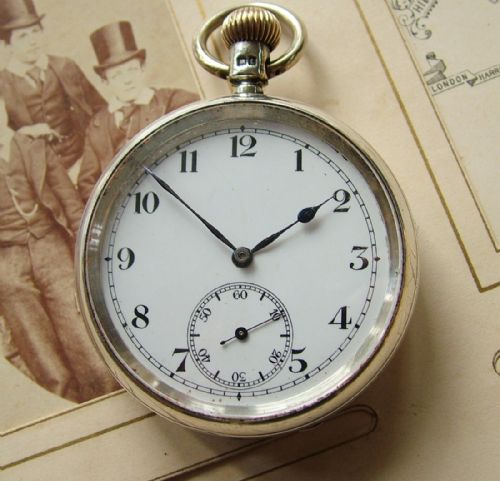 A 1918 Silver Hexameter Pocket Watch
