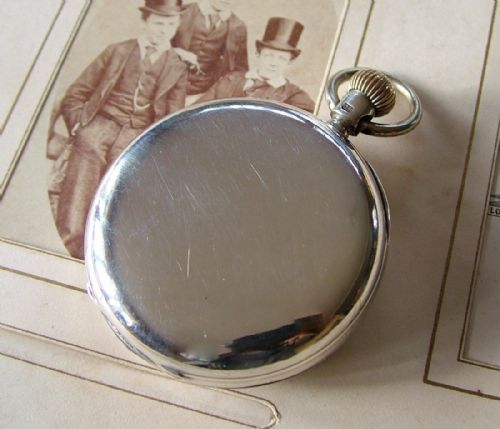 fig 1. A 1918 silver Hexameter pocket watch