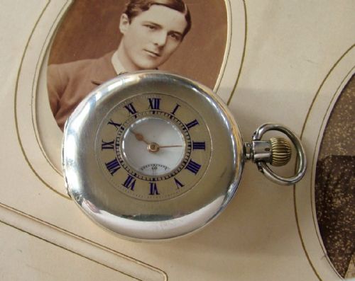 Antique Omega Half Hunter Pocket Watch, 1908