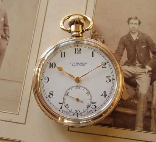 A J W Benson Open Faced Pocket Watch