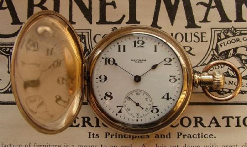 Antique 1919 Waltham Full Hunter Pocket Watch