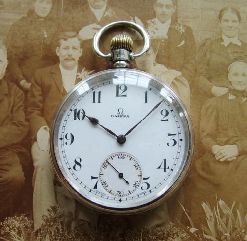 A 1920s Silver Omega Pocket Watch