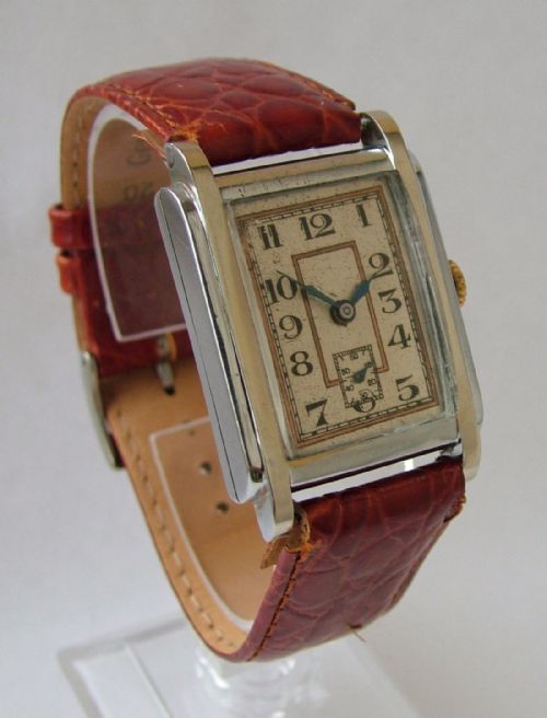 fig 1. A gents 1930s Art Deco wrist watch