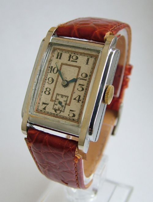 A Gents 1930s Art Deco Wrist Watch